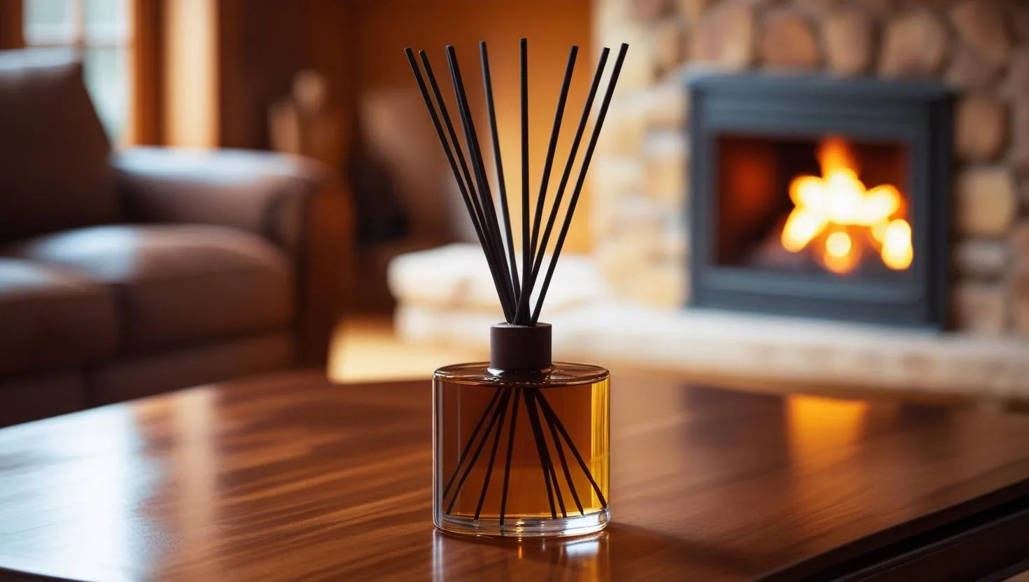 Modern reed diffuser bottles with tropical and fresh home scent blends – Fine Fragrances on Kromboom