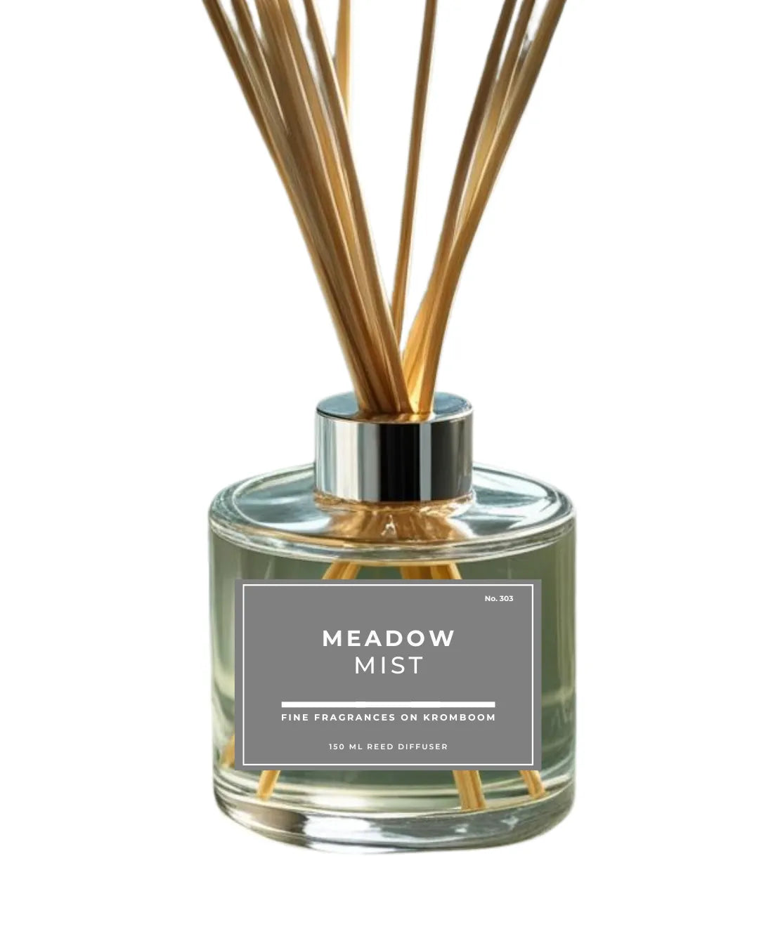 Fresh cucumber melon home fragrance reed diffuser – Meadow Mist 150ml by Fine Fragrances on Kromboom